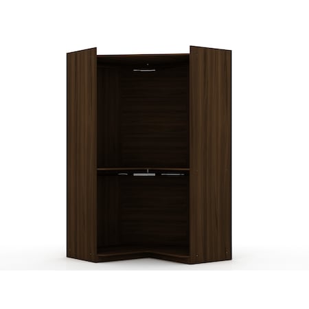 Manhattan Comfort Mulberry Open Corner Closet, Brown 108GMC5